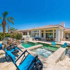 Waterslide, heated pool home, PGA West 6th tee box