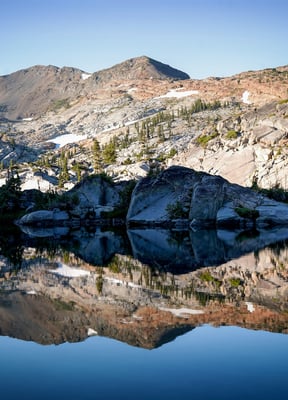 Sierra Nevada alpine lake reflection