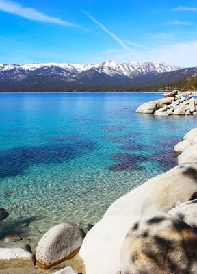 Zephyr Cove east shore Nevada turquoise water