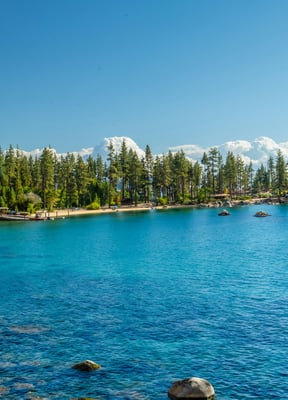 Kings Beach north shore sandy beach blue water