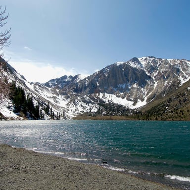 Eastern Sierra Mountains Convict Lake snow peaks