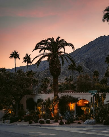 Old Town La Quinta at dusk