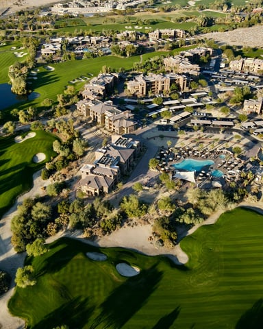 PGA West championship fairways aerial