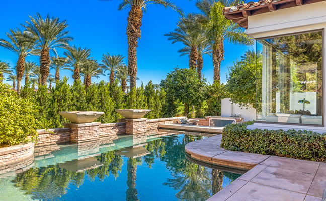 A desert estate at golden hour, Rancho Mirage